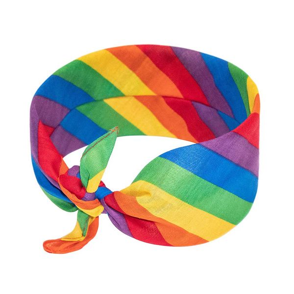 Henbrandt Rainbow Bandana for Men and Women Rainbow Head Covering Neckerchief Scarf Headband Neck Warmer Face Cover Hair Bandana Gay Pride Bandana LGBTQ Clothes Pride Accessories