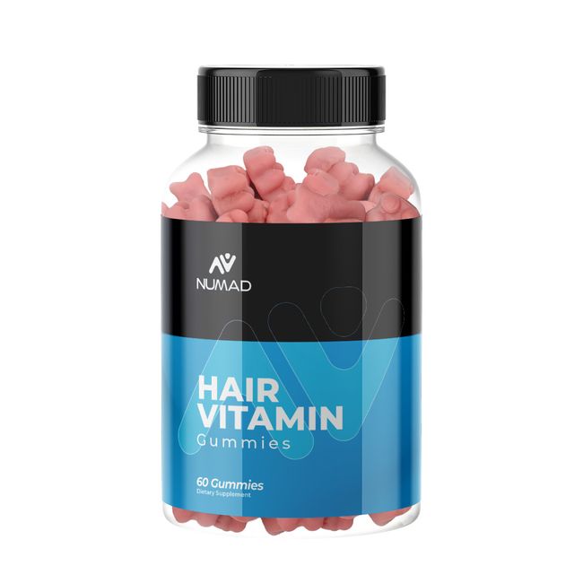 Hair Vitamin GUMMIES 60Ct, Skin & Nail Gummies, Stronger faster growth,