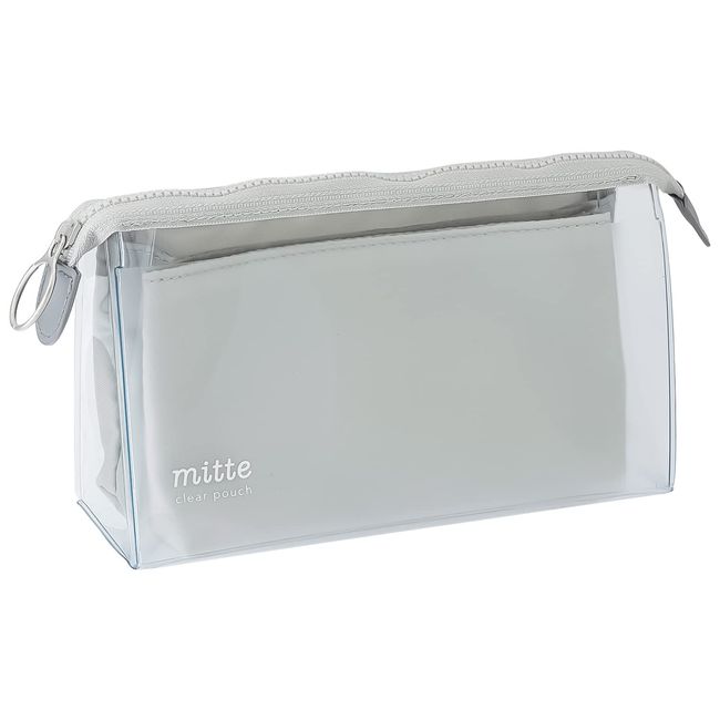 Sunstar Stationery S2312697 Clear Pouch, Mitte Pocket, Light Gray