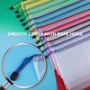 A4 Plastic Wallet - 12 Pcs Document Wallets A4 Zip Lock Bags Plastic Pockets with Zipper