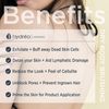 Hydrea London Dry Brushing Body Brush with Cactus Bristle - Dry Brush for Skin, Cellulite Remover, Skin Exfoliating Body Scrubber, Vegan Best Dry Brush for Flawless Skin, Helps Improve Lymphatic Drainage - FSC® Certified Beechwood.