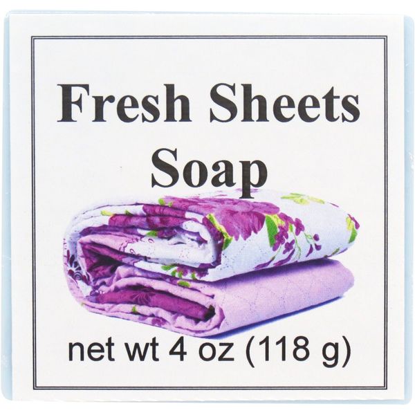 Fresh Sheets Glycerin Soap by Eclectic Lady, 4 oz Bar
