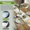 16-Piece Blue Bone China Dinnerware with Lightweight Durable Chip Resistant Desi