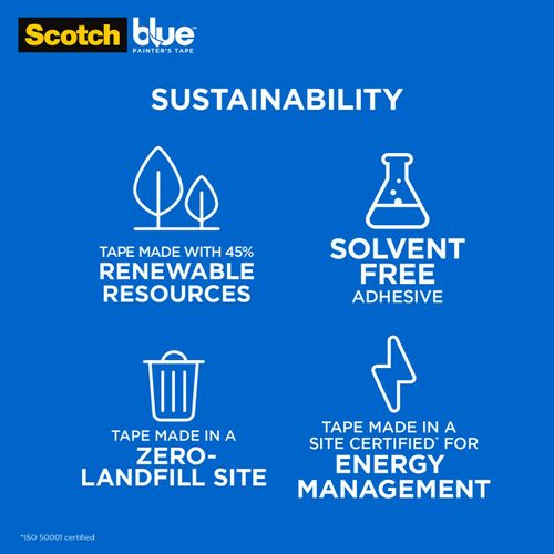 Scotch Painter's Tape Original Multi-Surface Painter's Tape, 1.88 Inches x 60 Yards, 6 Rolls, Blue, Paint Tape Protects Surfaces and Removes Easily, Multi-Surface Painting Tape for Indoor and Outdoor Use