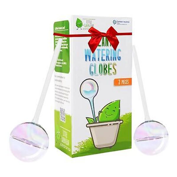 LGL Plant Watering Globes - 2 Pieces Clear Rainbow. Decorative Self Watering ...