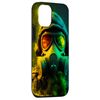 iPhone 14 Pro EDM Apocalypse Mask with Yellow & Blue Smoke Smartphone Case