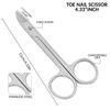 Cuticle Nail Scissors Curved Blade Professional Stainless Steel Beauty Scissors, for Manicure Pedicure, Eyebrows, Nose, Beard, Hair Trimming Beauty Grooming Thick Toenails Women Men