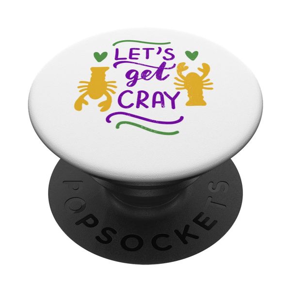 Karneval Let's Get Cray Maskerade MAsk Matching PopSockets mit austauschbarem PopGrip
