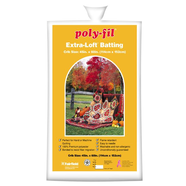  Fairfield Poly-Fil Extra-Loft Quilt Batting, Premium