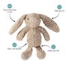 Fringe Studio Squeaker Pet Toy, Bunny (289657), Gray