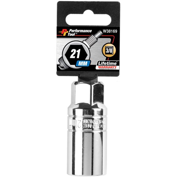 Performance Tool W38169 3/8-Inch Drive 21mm Spark Plug Socket