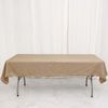54x96" Natural Rectangular Faux Burlap Tablecloth Wedding Party Decorations