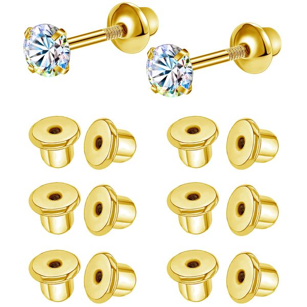 AoedeJ Earring Backs Replacement for 20G/0.8mm Screw Back Earring for Studs