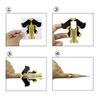 FingerAngel 100PCS Adhesive Stiletto Nail Forms System for UV Gel Acrylic Golden Color Nail Tips Extension Forms