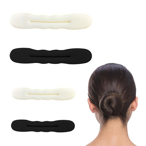 Duttkissen, 4 Stück Magischer Haarknoten, Hair Bun Maker, Mädchen Damen Hair Styling Tool, Hochsteckfrisuren Zubehör für Frau Mädchen damen Kinder Ballet