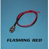 FLASHING LED - 5mm PRE WIRED 12V CHROME BEZEL - RED
