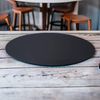 Oval Placemat Set - Matt Graphite Grey 4 Placemats Standard 38cm x 28cm