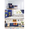 Gold Cushion Cover Solid Color (Semura Mid Blue, 45x45cm)