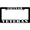 Vietnam Veteran License Plate Frame Black & White