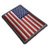 Embroidered 3" American US Flag Silver Border Iron on Patch