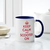 CafePress Keep Calm Scooter Mug 11 oz (325 ml) Ceramic Coffee Mug