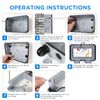 2022 Outdoor Socket Waterproof Socket IP66 with Switch Indicator Light, Weatherproof Outdoor Socket Surface-Mounted Outdoor Socket Garden Wall Socket with Lockable Hinged Lid Double Socket FR