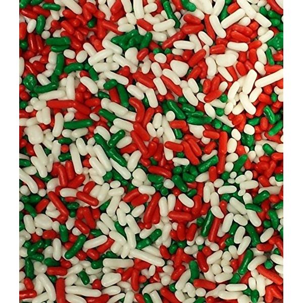 Ice Cream Toppings Jimmie Sprinkles Red green White mix