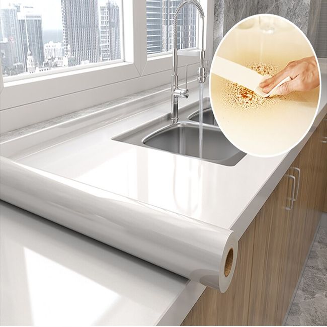 Waterproof Marble Wallpaper For Bathroom Vinyl Self-adhesive Oil