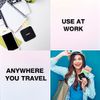 Conair Pocket Mirror for Women or Men, Small Compact Mirror for Purses or Toiletry Bags, Travel Magnifying Makeup Mirror with 1x/5x Magnification in Black
