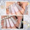 Supwee Silver Reflective Gel Polish Liner Gel, Glitter Gel Nail Art for Sparkle Shiny Drawing Gel Nail Painting for DIY At Home 10ml