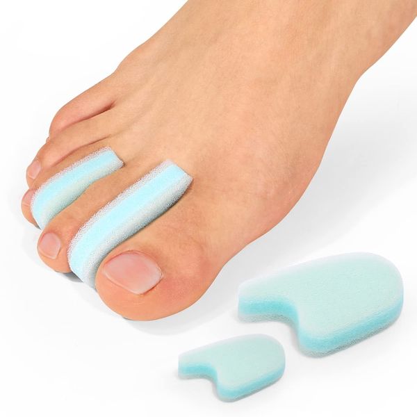 12 Packs Foam Toe Separator，Toe Gasket-Redress Overlapping Toes Prevent Frict...