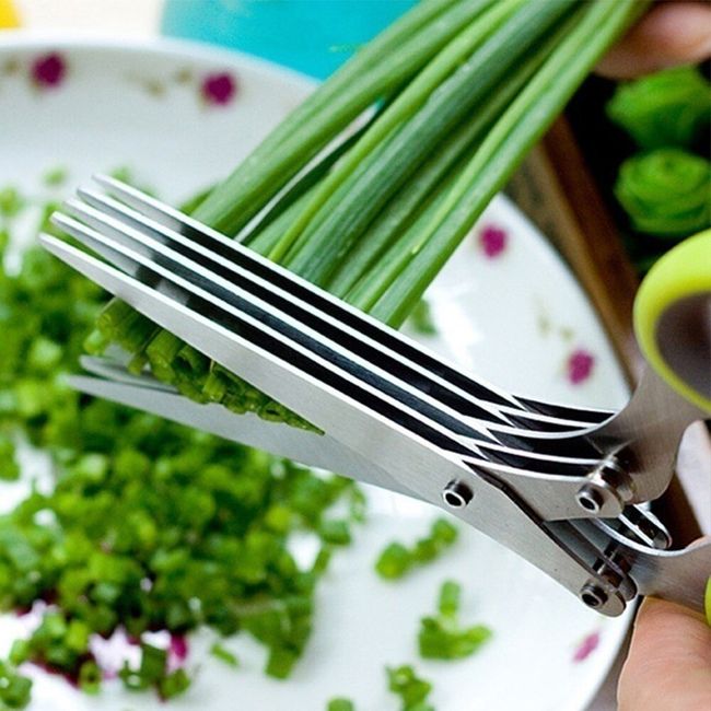 1 stainless steel kitchen tool scallion cutter with protective