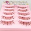 Kagenekodo Transparent Shaft False Eyelashes (Transparent Shaft, 5 Pairs, Brown, 0.2 - 0.4 inches (4 - 11 mm), Natural Long Curl n-FXL67)