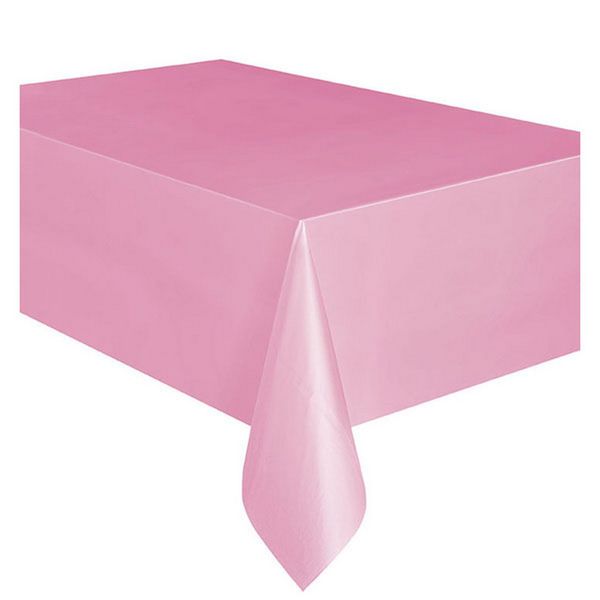 Unique Plastic Party Tablecloth Reusable Rectangular (19 Colours, Sold Single) Pink One Size
