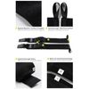 Lifting Straps & Wrist Wraps Bundle for Weightlifting Gym Workouts Full Black