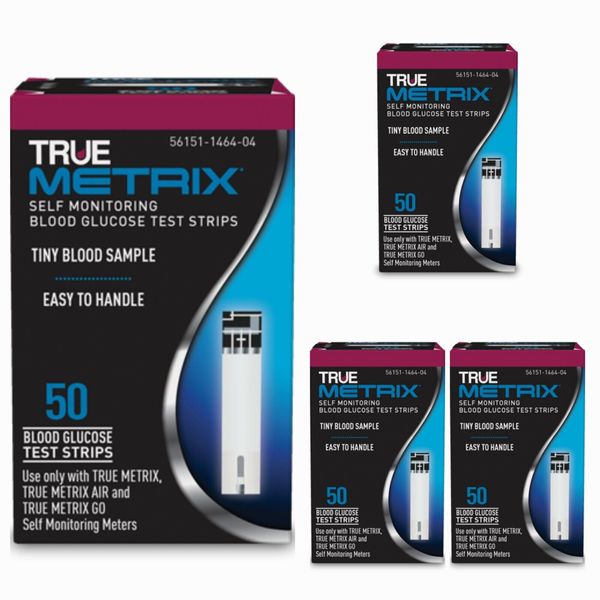 💥 True Metrix Blood Glucose Test Strips 👉4 boxes 👈Exp 08/2023