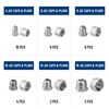 JIC Cap & Plug Fittings Kit, 64PCS AN Assortment Hydraulic Fitting Set Hydraulic