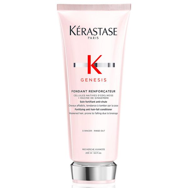 Kérastase Genesis, Moisturising and Hydrating Conditioner, For Hair Loss and Weakened Hair, Edelweiss Native Cells, Ginger Root and Aquaxyl, Fondant Reinforcateur, 200 ml