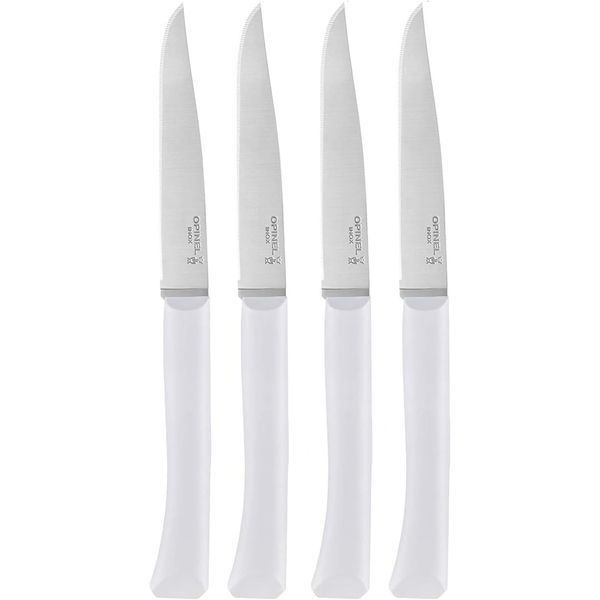 Opinel, Bon Appetit Medium Table Knife, Set of 4, Light Grey, Blue