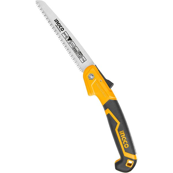 INGCO HFSW1808 Folding Saw 9.1 inches (230 mm) Blade Length 7.1 inches (180 mm) For Woodworking Gardening Pruning Saw