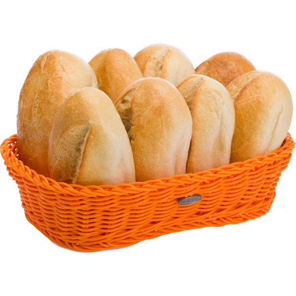 Saleen Rectangular Basket, polypropylene, Orange, 26.5 x 19 x 7 cm