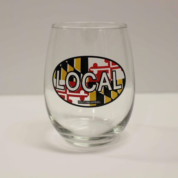 Maryland Local / Stemless Wine Glass - 4/$13 Each