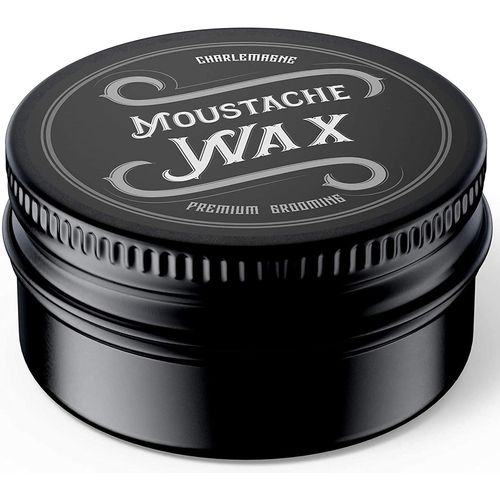 Charlemagne Moustache Wax - Strong Moustache Wax with genuine Bees Wax - Developed by Barbers Made in Germany - Beard Wax for Men strong hold - Beard Styling Wax/Beard Wax for Men/Mustache Wax Men