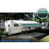 SunWave RV Awning Replacement Fabric 16' (Actual Width 15'2") Teal Green Stripe