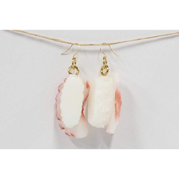Food Sample Sushi Earrings, Vinyl Chloride, No Gemstone