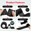 200PCS Pen Covers with 6PCS Grip Tape - SOTICA Machine Wrap Cover Black Pen Bags Pen Sleeves Machine Sleeves with Black Grip Wrap Self-Adherent Tape