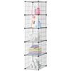 Wire Cube Storage 5-Cube Storage Organizer Bins Wire Shelving Modular Bookshelf