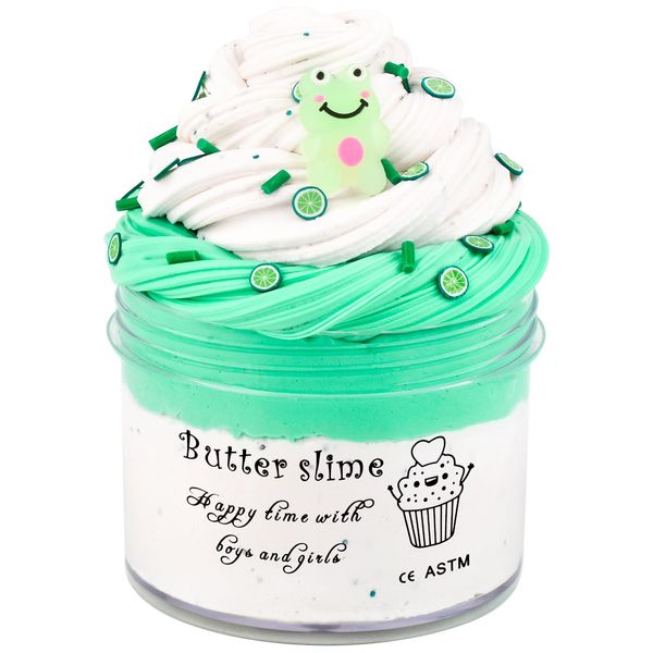 BUCAIKEIN Frog Butter Slime Kit, Slime Putty Toys for Kids, Soft and Non-Sticky, Scented Stretch Slime, Party Favors Slime for Girls Boys(7oz 200ML)