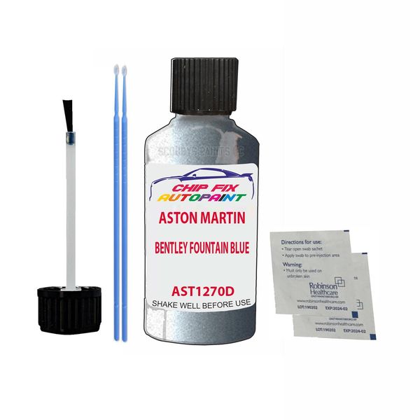 Touch Up Paint For Aston Martin Volante Bentley Fountain Blue Ast1270D 2004-2005 30Ml Bottle Brush Scratch Stone Chip Repair Pen