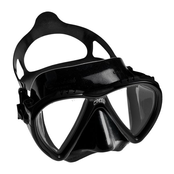 Cressi Sub Lince 2 Lens Scuba Diving Silicone Mask For Smaller Faces All Black